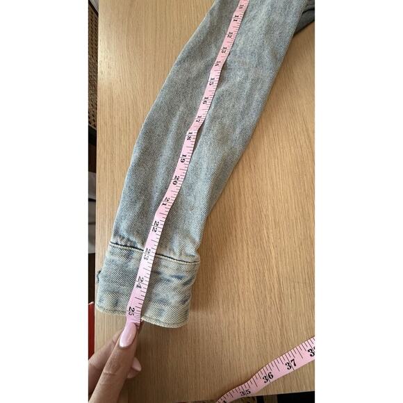 Zara Relaxed Fit Denim Distressed Jacket Jean Size Small Excellent Condition - Picture 15 of 15